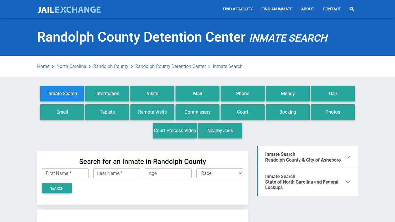 Randolph County Detention Center Inmate Search - Jail Exchange